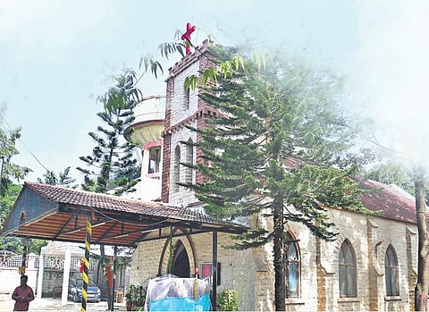 The calm  surroundings of  St Matthew’s Church  (right) in Bengaluru,  which turned 125  this year |  Shriram BN