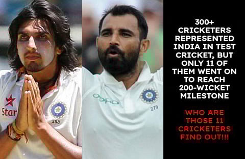 Over 300 cricketers have represented India in Test cricket, but only 11 of them went on to reach the 200-wicket milestone. Who are those 11 Indian cricketers, find out. (Photo | PTI)