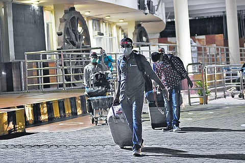 Passengers arrive at Bhubaneswar airport (File Photo | Express)