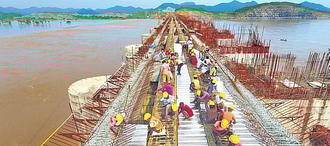 41.78% of  Polavaram works over by Aug-end, not much progress in R&R