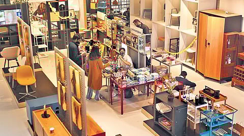 Customers at the Spin Design Popop