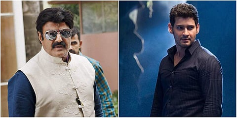 Telugu star Mahesh Babu (R) and actor Nandamuri Balakrishna. (File photo| EPS)