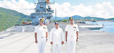 Governor Gehot visits Seabird Naval base in Karwar