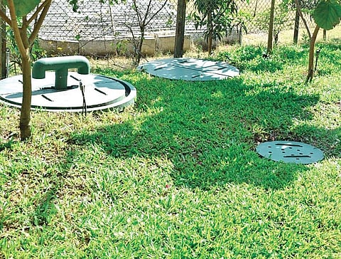 Setup of the V-Wire Injection Well technology, used to harness run-off rainwater  | EXPRESS