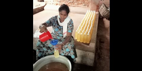 Kudumbashree micro-entrepreuners working together to make  value-added products. 