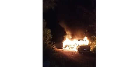 The bodies were being brought to district headquarters Mon for post-mortem. The situation was said to be tense. (Photo | Express)