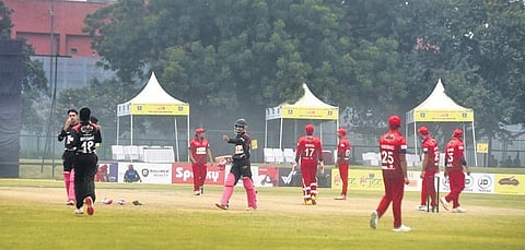 East Delhi Premier League  action from  Yamuna Sports Complex. (Photo  | Parveen Negi)