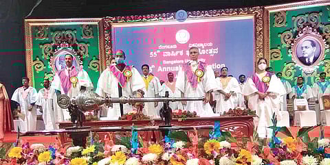 ISRO Chairman K Sivan at the 55th annual convocation of Bangalore University