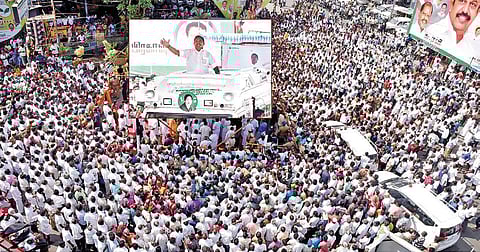 Chief Minister Edappadi K Palaniswami addressing a gathering in Ranipet on Tuesday