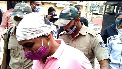 DRDO's former contractual videographer Iswar Chandra Behera at Balasore court. (Photo | EPS)