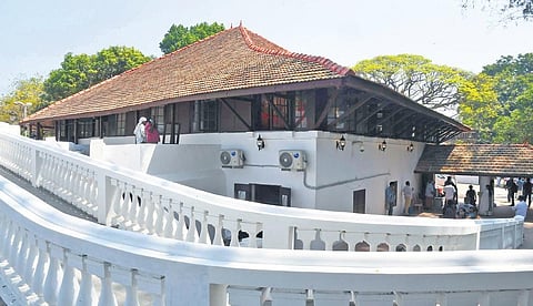 The kitchen at Bastion Bunglow which has been coverted into Hortus room depicting botanical paintings | Albin Mathew