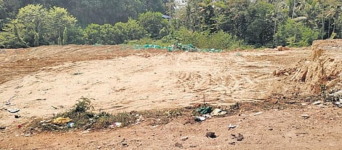 After the hospital authorities covered the waste using mud