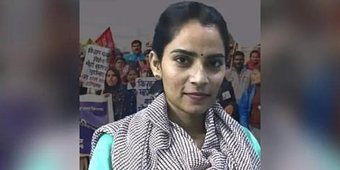 Labour rights activist Nodeep Kaur (Photo | Rajveer Twitter)