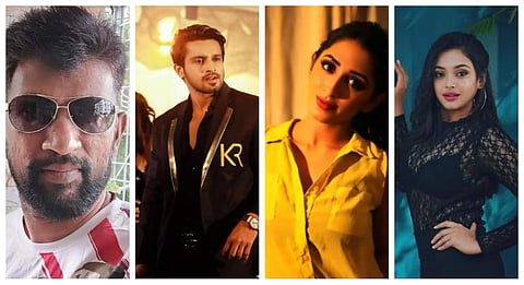 (From left) Director PraSiddh, Kiran Raj, Yasho Shivakumar and Nisarga Lakshman. (Photo| Cinema Express)