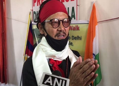 46-year-old Tibetan activist Tenzin Tsundue. (Photo | ANI)