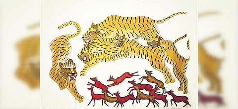 Gond art of Madhya Pradesh. (Photo| Special Arrangement)