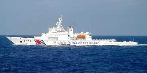 A Chinese coast guard boat. (File Photo | AFP)