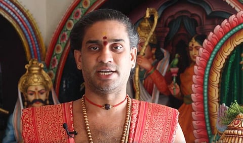 Sri Mariamman Temple chief priest Kandasamy Senapathi (Photo| Facebook screengrab)