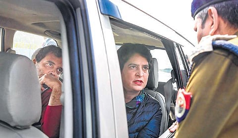 File photo of Rahul Gandhi and sister Priyanka. (PTI)