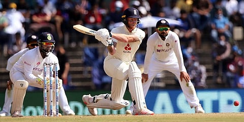 England's Ben Stokes bats against India during the second Test match at Chennai. (Photo | ANI)