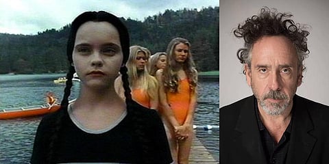 Christina Ricci as 'Wednesday Addams' (L) and Tim Burton (Photo| IMDb)