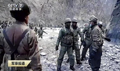 The Chinese state media has released footages of the Galwan Valley clashes between the Indian Army and PLA in June 2020 -- shortly after accepting they lost four men in the violent faceoff. (Photo | AP)