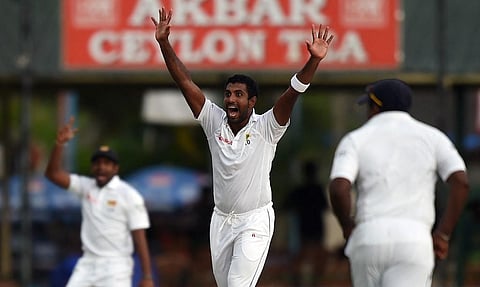 Sri Lankan cricketer Dhammika Prasad. (Photo | AFP)