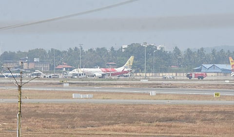 A Kozhikode-bound Air India flight made a precautionary landing at Thiruvananthapuram International Airport (Express Photo | BP Deepu)