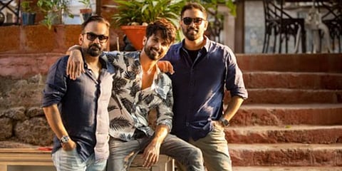 Shahid Kapoor (C) with Raj and DK