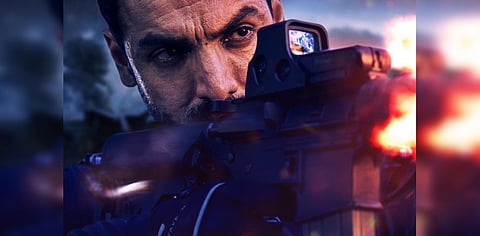 John Abraham in 'Attack' (Photo| Twitter/ @TheJohnAbraham)