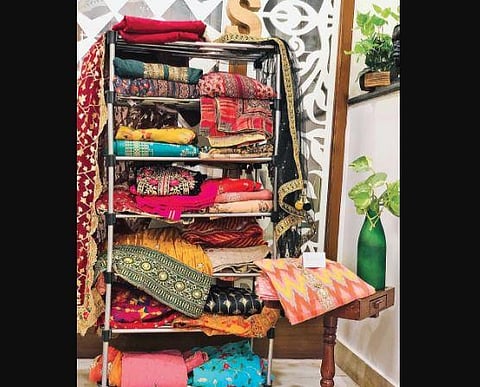 Saroj Verma sources textiles from local artisans across India for her brand.