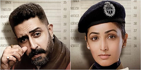 Abhishek Bachchan (L) and Yami Gautam in 'Dasvi' (Photo| Twitter)