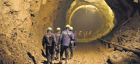 Rescue operations inside the Tapovan tunnel in Chamoli | PTI