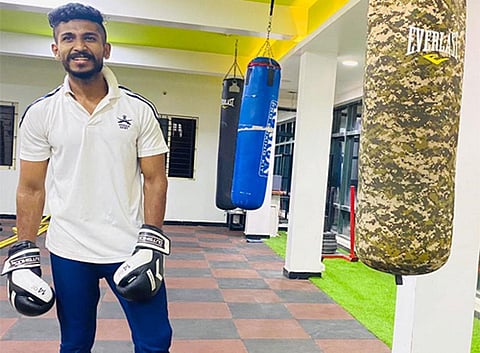 Midhun is a black belt in karate. (Photo | EPS)