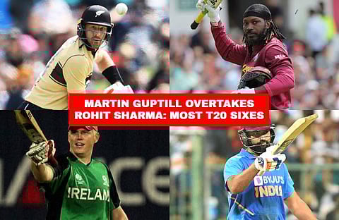 New Zealand batsman Martin Guptill broke India opener Rohit Sharma's record of most sixes in the shortest format of the game when he whacked eight maximums to announce his return to form. Check out the top 25 cricketers who have hit the most numbers of si