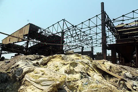 Chromium-bearing chemical effluents in abandoned premises of Tamil Nadu Chromates and Chemicals Limited. (File Photo)S)