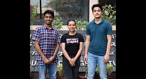 Bengaluru native Saurav P Satish and Kashmiri students Syed Faayiz Qadri and Rifat Amin