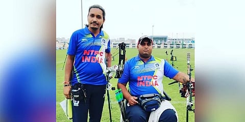 Indian para archer Rakesh Kumar (Right) defeated  compatriot Shyam Sunder (Left) 143-135 in the final.