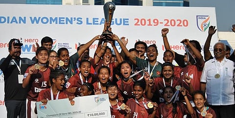 Winners of IWL 2019-2020 Gokulam Kerala. (Photo | Twitter/Indian Football)
