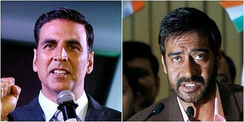 Akshay Kumar (left) and Ajay Devgn (Right)