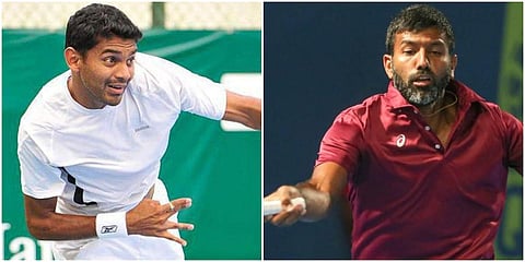 India's Divij Sharan (L) and Rohan Bopanna (File photo| AFP)