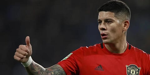 Manchester United defender Marcos Rojo (Photo | AP)