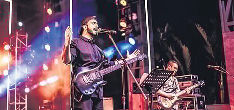 The band Antariksh during one of their many performances