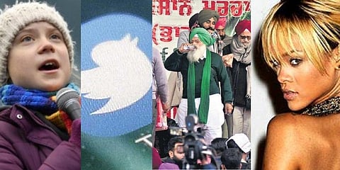 Greta Thunberg, Mia Khalifa and US vice-president Kamala Harris's niece lawyer Meena Harris were among international celebrities who tweeted in support of the ongoing protest by Indian farmers against the Centre's Farm Laws. While the nation stands divide