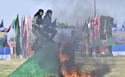 The majority of CoBRA teams, whose commandos are expected to have tough mental and physical attributes, are deployed in various Maoist violence affected states. (Photo | @crpfindia, Twitter)