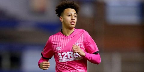 Kaide Gordon is considered one of England's top talents in his age group. (Photo | Derby County Twitter)