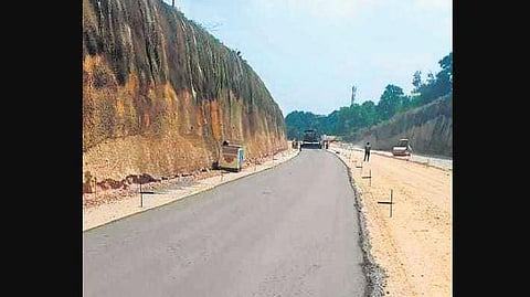 Work under way on the bypass stretch.
