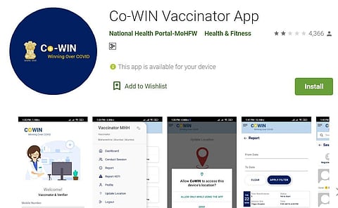 Citizens can register at the Co-WIN portal through their mobile number. (Google Play Store Screengrab)