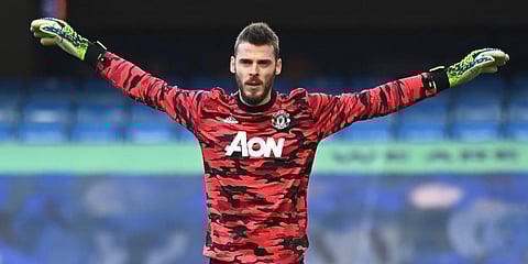 Manchester United goalkeeper David de Gea (Photo | AP)