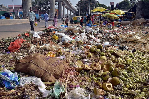 Garbage dumped on the roadside in Bengaluru | Express